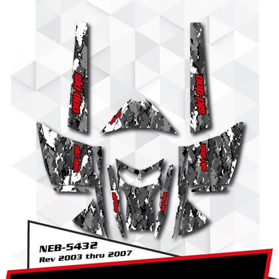 #ad WRAP KIT FOR SKI DOO REV MXZ SUMMIT GSX GTX EXPEDITION 2003 to 2007 NEB 5432 $199.00