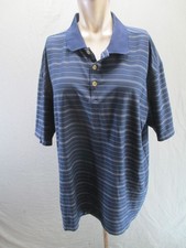 Nike Golf Size XL Mens Blue Striped Short Sleeve Collared Activewear Polo 119