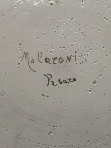 Antique Italian Majolica Bowl Signed By Molaroni Pesaro’ Rare 1920 - Picture 5 of 5