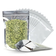 150 Resealable Food Storage Bags, 6x9-inch Heat Sealable Air Tight Bags, Stan...