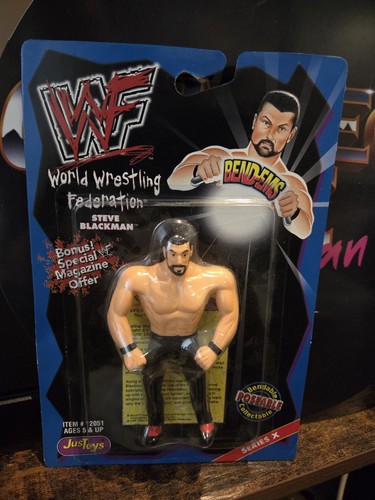 WWF WWE Bend-Ems Steve Blackman Wrestling Series X...