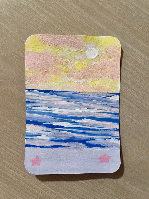 ACEO Original Acrylic Paint The Beach Art Painting By JocelynChavezArt