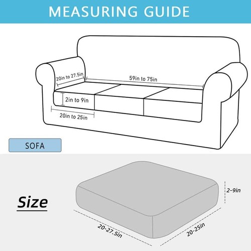 Waterproof Couch Cushion Cover Stretch Jacquard Sofa Cover 2 Seater Outdoor C... - Picture 3 of 8