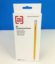 TRU RED Pre-Sharpened Wooden Pencil 2.2mm #2 Medium Lead 24/Pack (TR58558)