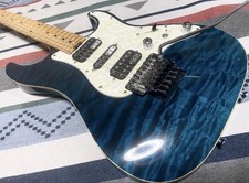 Guitarra Eléctrica Schecter EX-22-CTM-FRT Hecha Acolchada Azul Arce Japón S/N 020732