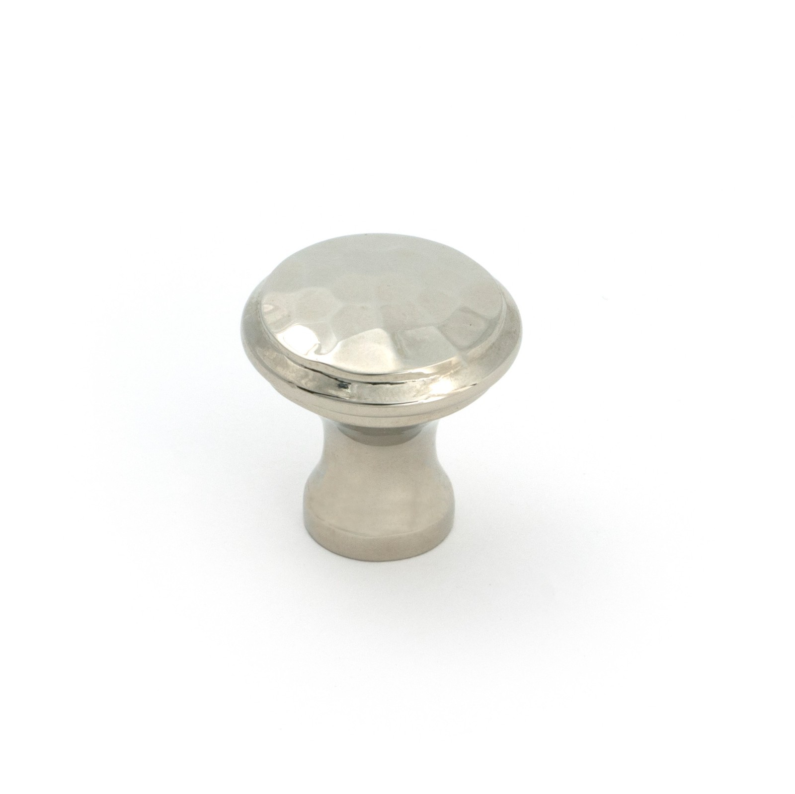 From The Anvil 51289 Polished Nickel Hammered Cabinet Knob - Small
