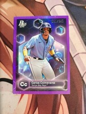2022 Bowman Platinum Precious Elements Purple /250 Carlos Colmenarez #PE-12 Rays