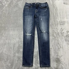 Vigoss Jeans Womens 28 Blue Jagger Skinny Dark Wash Denim Pockets Logo Casual