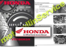 Honda VTX1800 R S N Workshop Manual 2002 2003 2004 2005 Service Shop VTX 1800R
