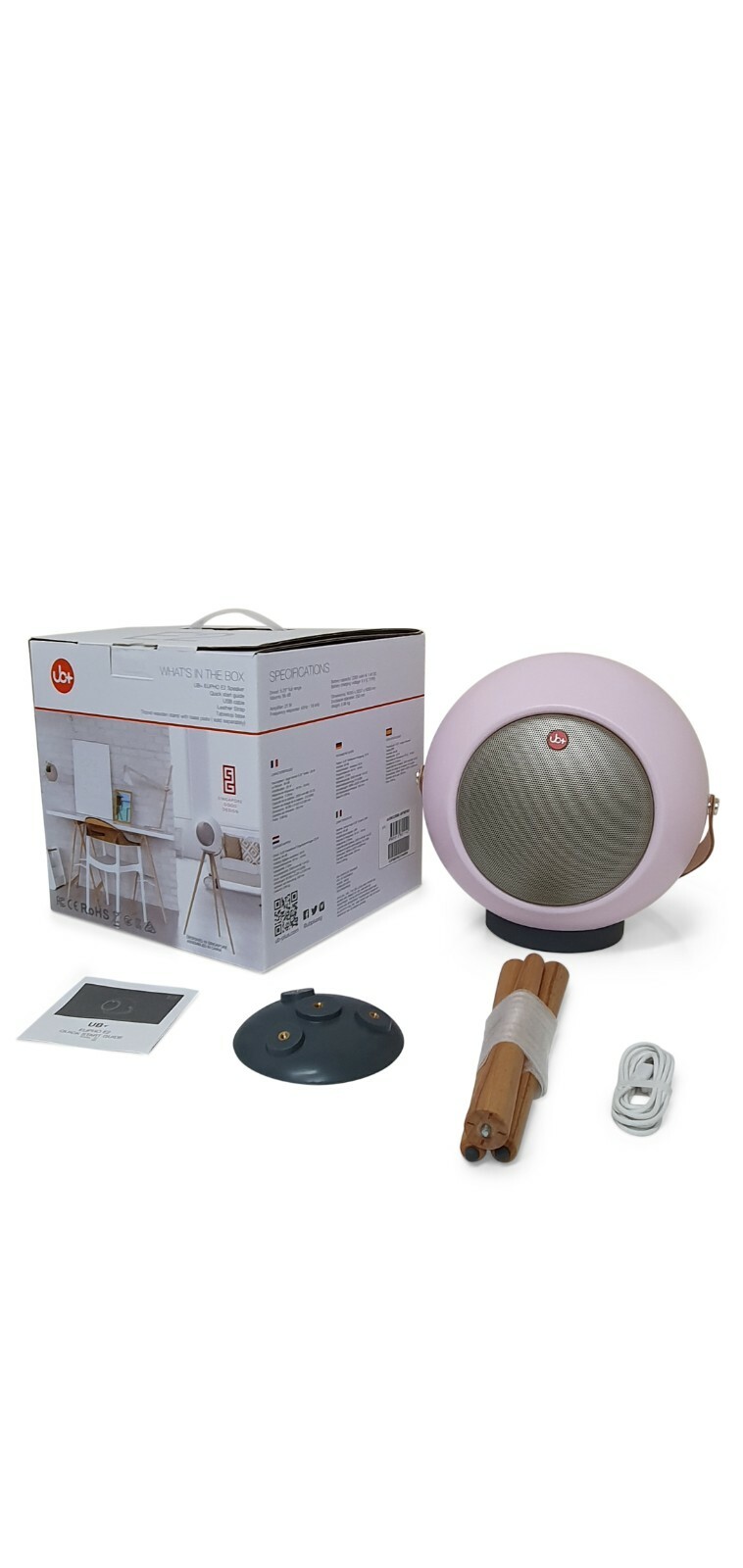 UB+ E2 Portable Bluetooth Speaker, Wooden Tripod Stand, HD Sound, 30 Hours Play Klassiek voor een lage prijs