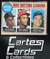 Roberto Bob Clemente Tony Gonzalez Matty Alou 1968 Topps #1 Batting Leaders HOF