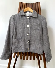 Jil Sander tweed linen, silk & cotton blazer women size 34(IT)