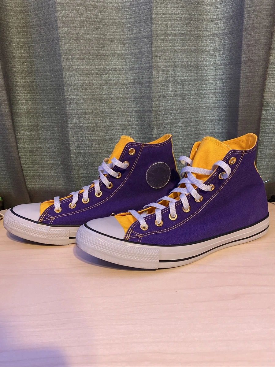 Purple and yellow converse sales