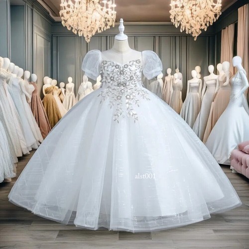 Sequined Flower Girl Dress Princess Ball Gown Kids Party Dresses for Birthday - Picture 10 of 28