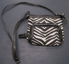 Zebra Colored Pattern Kid Girl Purse zippers multi compartmented