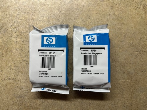 PACK DE 2 CARTUCHOS DE TINTA ORIGINALES HP 56 57 COLOR NEGRO PARA OFFICEJET 4110 BB-2 - Imagen 2 de 4