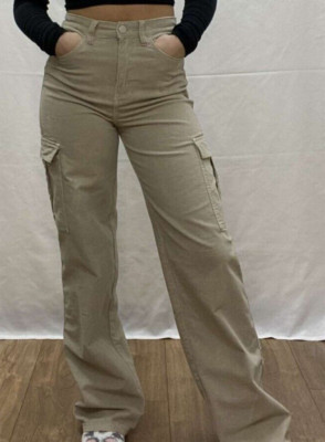 Damen LTS Stone Cord weites Bein Cargohose 34inch