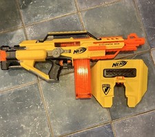 NERF N-Strike Stampede ECS Auto Blaster Dart Gun Shield And Magazine Included