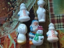 Vintage USSR New Year  Christmas Ornament  White Bear, Santa Claus,Soviet5  