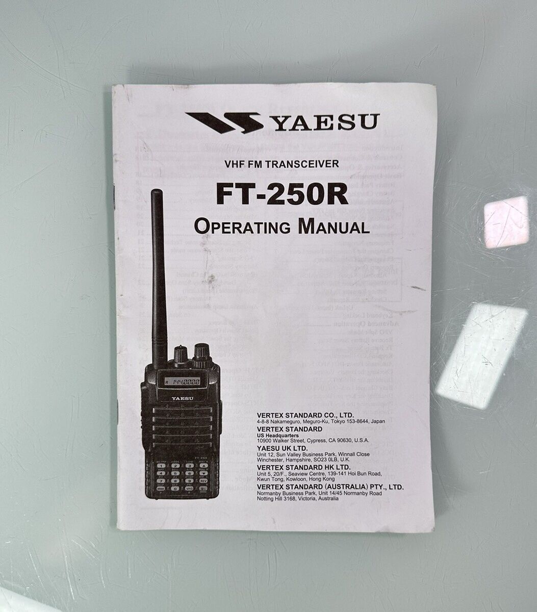 Genuine Yaesu FT-250 250R Original Operating Manual VHF FM