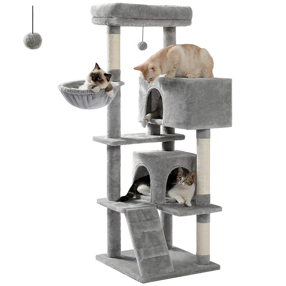 PAWZ Road Kratzbaum XXL Katzenbaum Große Katzen Katzenkratzbaum Spielbaum 143 cm