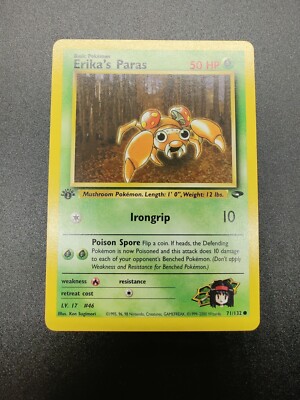 Erika's Paras | NM | Gym Challenge 1st Edition 71/132 | Common | Pokemon