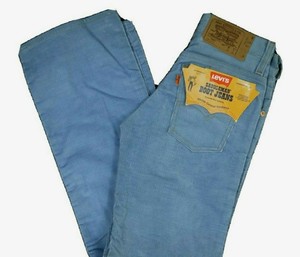 corduroy blue jeans Vintage 1970's Mens 