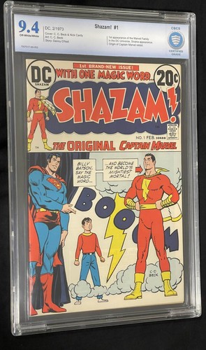 SHAZAM #1 1973 CBCS 9.4 1ST CAPTAIN MARVEL FAMILY IN DC UNIVERSE ORIGIN RETOLD