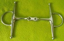 High Quality STAINLES 5-1/2"Double Joint Mouth Full Cheek Snaffle BIT~SHOW~TRAIN