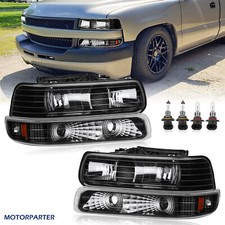 Headlight Wbumper Lights Bulbs For 99-02 Chevy Silverado 1500 00-06 Suburban Headlight Wbumper Lights Bulbs For 99-02 Chevy Silverado 1500 00-06 Suburban