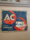 Vintage 1950s AC metal sign chevy GM spark plugs Original Gas Oil Advertising 🔥