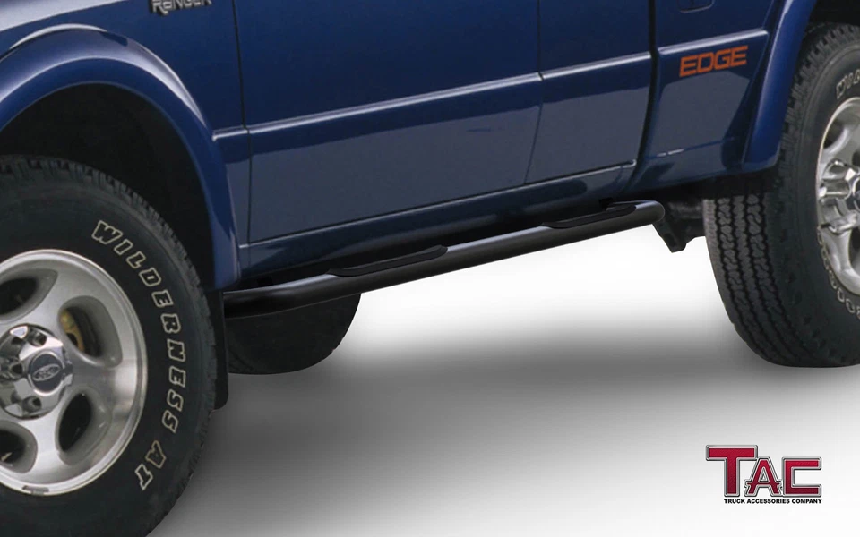 For 1999-2011 Ford Ranger/Ranger Edge Super Cab 4 Door 3" Side Steps Bar Black Foto 3 de 4