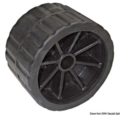 Osculati Boat Trailer Side Roller D=120 mm L= 75 mm Black Bore D= 18.5 mm