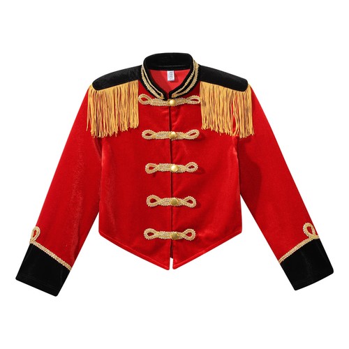 Girls Cosplay Party Costume Circus Tassel Jacket Ringleader Drummer Uniform - Picture 11 of 57