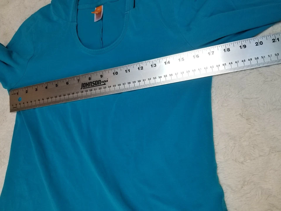 Sudadera con Capucha Lucy Mujer Pequeña Azul Pima Mezcla de Algodón Elastizada Manga Acanalada Foto 4 de 4