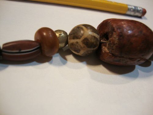 BEAD Strand African Tribal wood, Stone and others Beads vintage - Picture 3 of 6