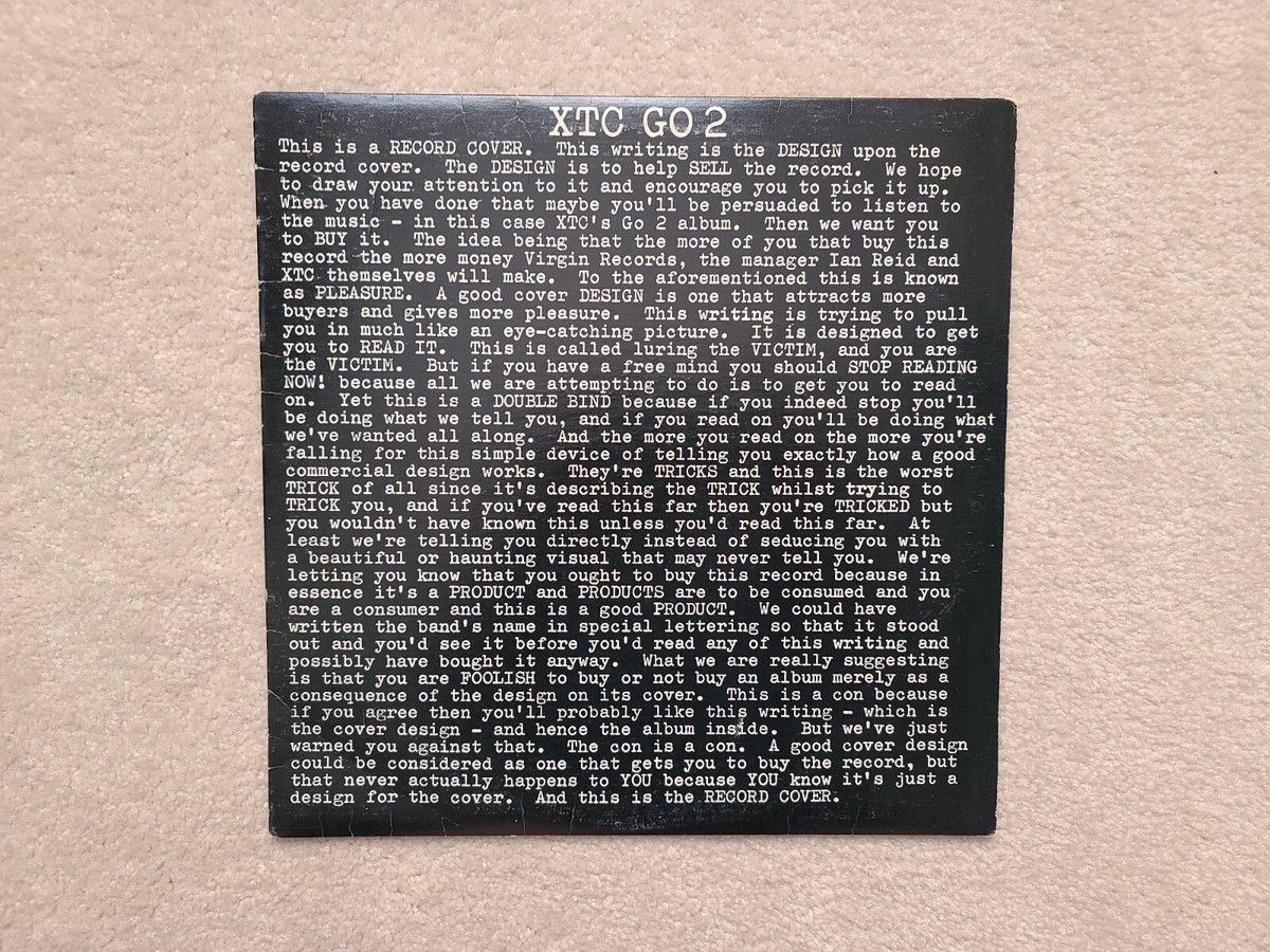 XTC Go 2 Vinyl 1978 Virgin VG Complete with Insert V2108