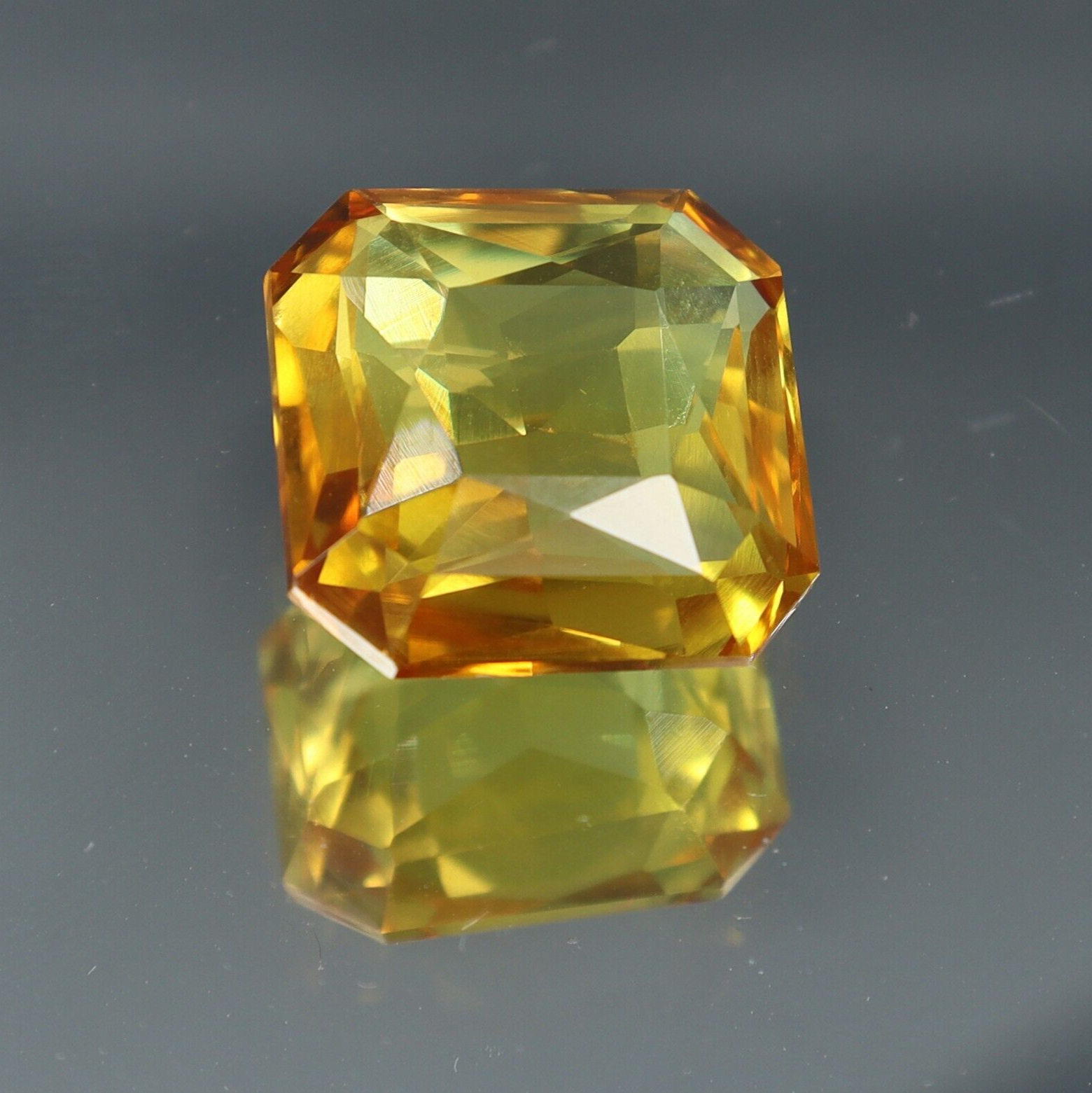 21.40 Ct Certified Natural Yellow Citrine Square Cut Untreated Loose Gems