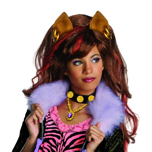 MONSTER HIGH CLAWDEEN WOLF PERÜCKE OHREN KINDER Halloween Karneval Kostüm