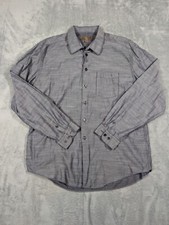 Blue Pronto Uomo Men's Button Down Long Sleeve Shirt Size XL