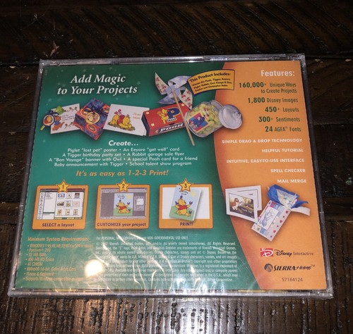 Disney Print Creations Winnie the POOH Create Projects PC - Picture 2 of 2