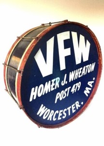 Antique Snare Drum With Advertisement/ Graphics Vintage bass Marching Band Drum