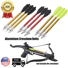 Aluminium Crossbow Bolts Arrows 6.5" Steel Broadhead Hunting Mini Archery Pistol