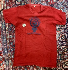 Rare 1972 T-Shirt & Pin Linda Jenness Socialist Party Presidential Candidate