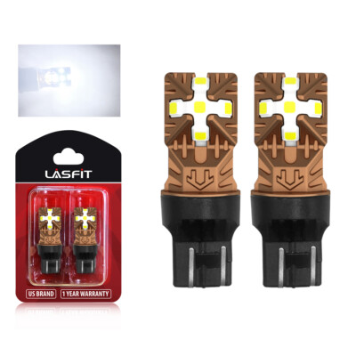LASFIT 7443 7444 7440 LED Reverse Backup Super Bright White Light 6000K Bulbs 2x