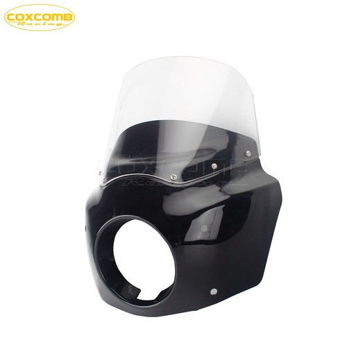 Black Headlight Fairing 11'' 3-Color Windshield w/ Mount Kit For Low Rider S 114 - Picture 4 of 15