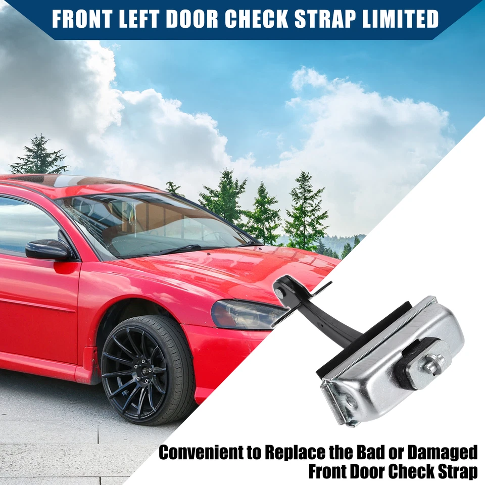 Pieza de 1 correa de retención de puerta delantera izquierda apta para Dodge Stratus NO.4878317AD Foto 3 de 4