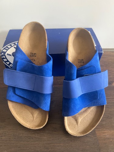 Birkenstock Herren Schuhe Sandalen Kyoto Nubuk-Wildleder Ultra Blau Gr.42 Normal - Bild 13 von 19