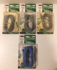 Belkin Cat5e Cable Lot 3 -7ft,14ft RJ45 Premium Fast Ethernet LAN Network Patch
