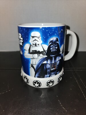 Galerie STAR WARS White Coffee Mug Darth Vader Storm Troopers Yoda Luke  Leia